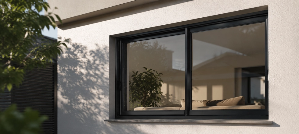 Ventanas de aluminio de alta eficiencia instaladas en una vivienda para reducir el calor en verano